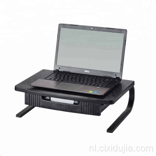 Handige kunststof en stalen laptop- / monitorstandaardverhoger met lade